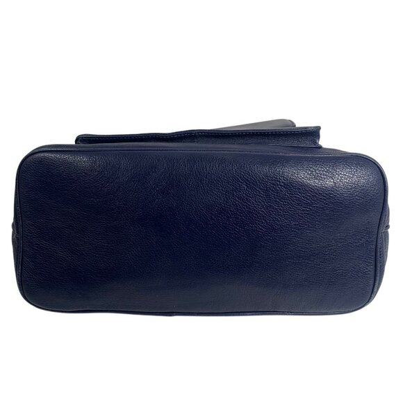 Bolsa Marc By Marc Jacobs Navy Leather Hobo Bag Front Pocket Silver Hardware - Picture 8 of 14